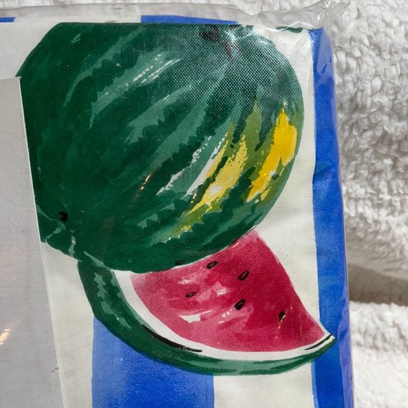 Linens n Things Zippered Vinyl Reusable Tablecloth Oblong 60x84” Watermelon - Picture 6 of 6